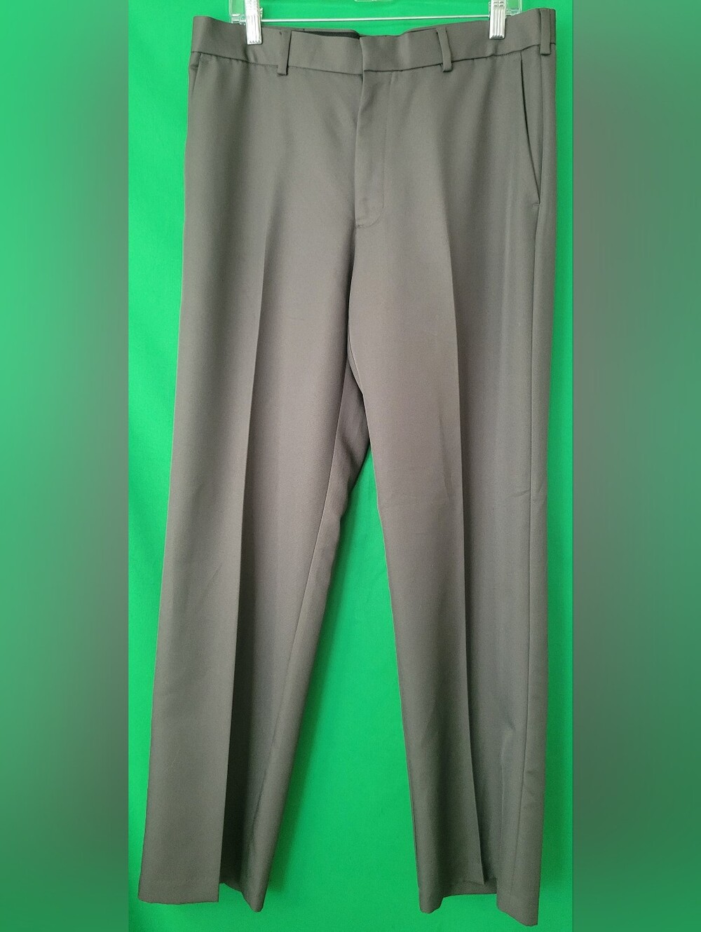 Dockers Men's Classic Gray Dress Pants Tailored Straight Fit 34x32 Slacks
